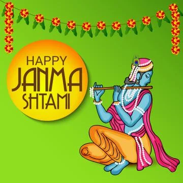 Happy Janmashtami. Stock Illustration