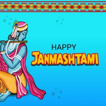 Happy Janmashtami. Stock Illustration