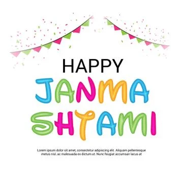 Happy Janmashtami. Illustrazione stock