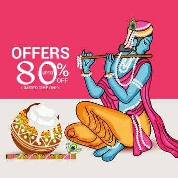 Happy Janmashtami. Stock Illustration