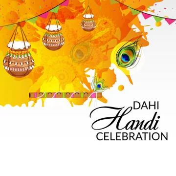 Happy Janmashtami. Illustrazione stock