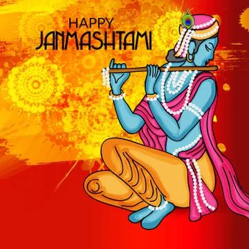 Happy Janmashtami. Stock-Illustration