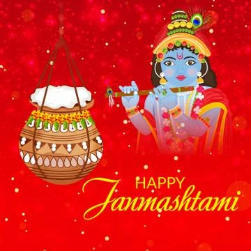 Happy Janmashtami. Stock Illustration