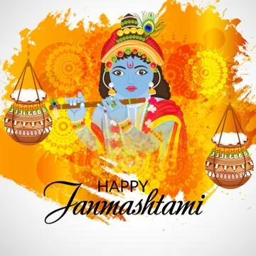 Happy Janmashtami. Stock Illustration
