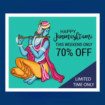 Happy Janmashtami. Stock Illustration