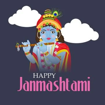 Happy Janmashtami. Stock Illustration