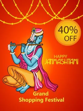 Happy Janmashtami. Stock Illustration