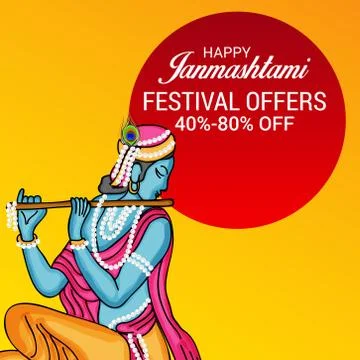 Happy Janmashtami. Stock Illustration