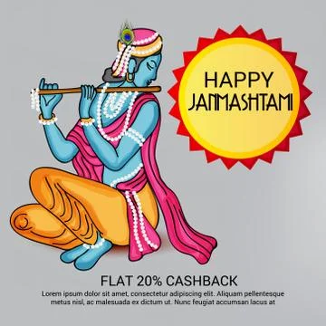 Happy Janmashtami. Stock Illustration