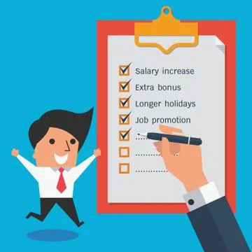 Happy with job Stock Illustration