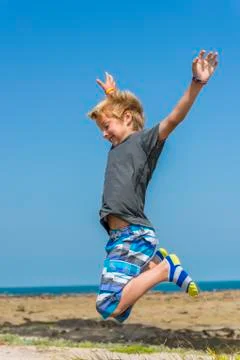 Happy jump Stock Photos