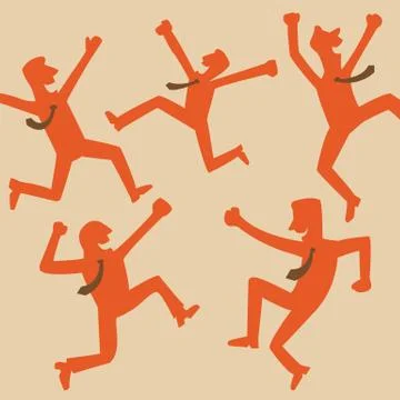 Happy jumping Stock Illustration
