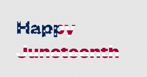 Happy Juneteenth Day Celebrating End of Slavery Vídeo Stock 242038686