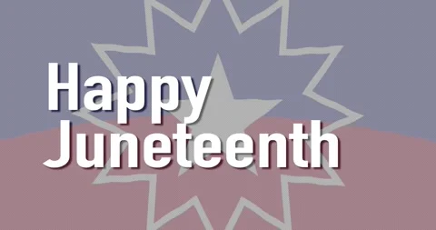 Happy Juneteenth Flag Stock Footage 242038942