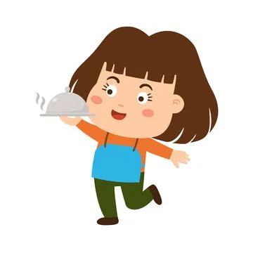 Happy kid cooking chef vector illustration Stock Illustration