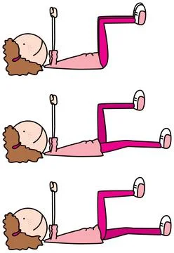 Happy kid exercises イラスト素材