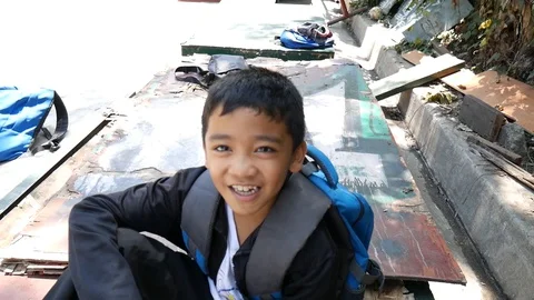 Happy kid Stock-Footage 87691527