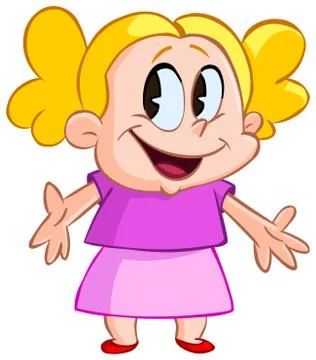 Happy kid presenting Stock Illustration