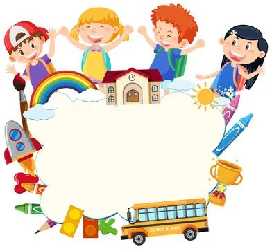 Happy Kids Back to School Ilustración de archivo