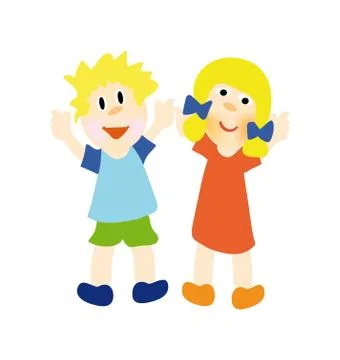 Happy kids Stock Illustration