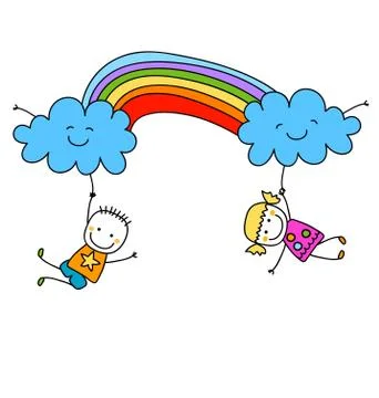 Happy kids Stock Illustration