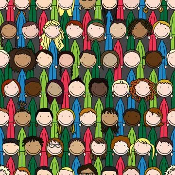 Happy kids pattern Stock Illustration
