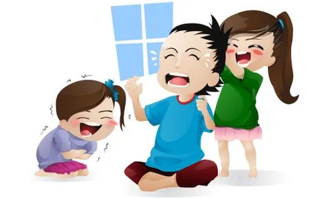 Happy Kids vector illustration Illustrazione stock