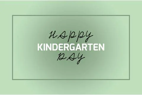 Happy Kindergarten day vector  background  design. Illustrazione stock
