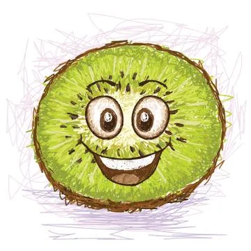 Happy kiwi Stock Illustration