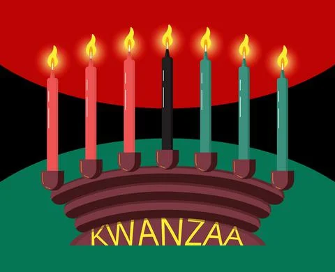 Happy kwanzaa invitation vector for web, card, social media. Happy kwanza cel Stock Illustration