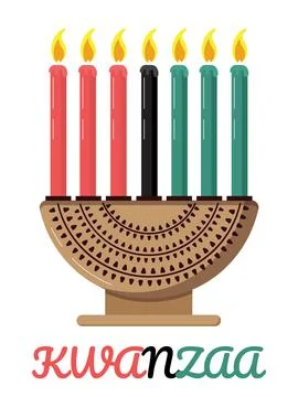Happy kwanzaa invitation vector for web, card, social media. Happy kwanza cel Stock Illustration