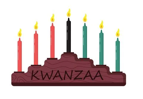 Happy kwanzaa invitation vector for web, card, social media. Happy kwanza cel Stock Illustration