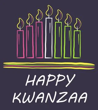 Happy kwanzaa invitation vector for web, card, social media. Happy kwanza cel Stock Illustration