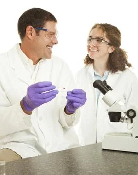 Happy Lab Technicians Stock Photos