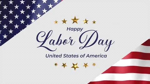 Happy Labor Day background Animation with waving USA flag. Stock Footage 248962141