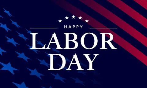 Happy Labor Day background, Labor Day poster, American flag Stock Illustration