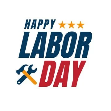 Happy Labor day design over white background, vector illustration Ilustração Stock