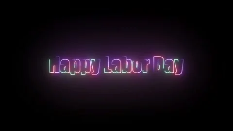 Happy Labor Day Text Animation Stock Footage 324802232
