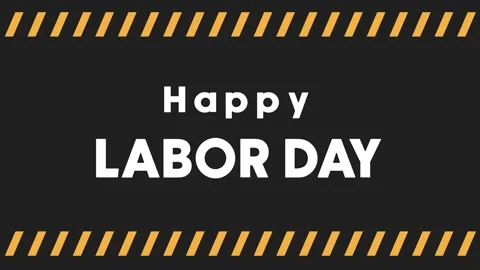 Happy Labor Day text Background, labour and work symbol Stock Footage 239073807