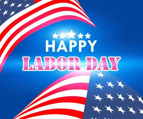 Happy labor day text effect Stock Illustration