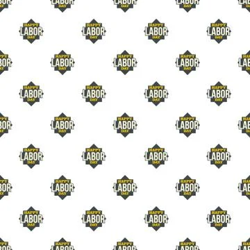 Happy labor day text pattern seamless vector Illustrazione stock
