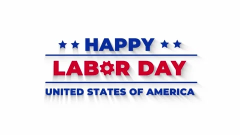 Happy Labor Day USA Typography Animation 스톡 동영상 333159595