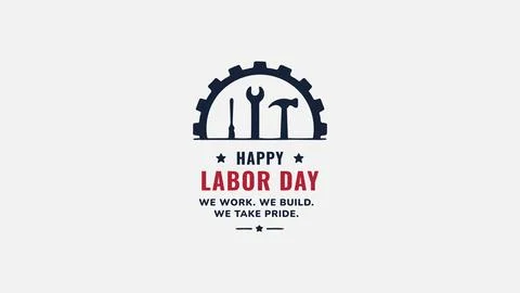Happy Labor Day Worker Appreciation Design 库存插图