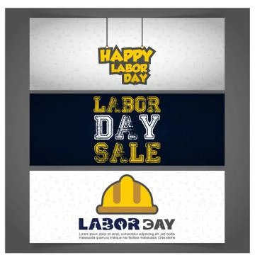 Happy Labour day design with creative background vector Illustrazione stock