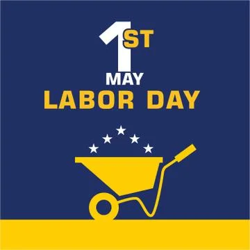 Happy Labour day design with creative background vector Illustrazione stock