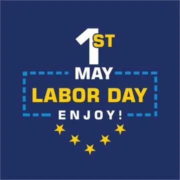 Happy Labour day design with creative background vector Illustrazione stock