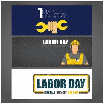 Happy Labour day design with creative background vector 스톡 일러스트