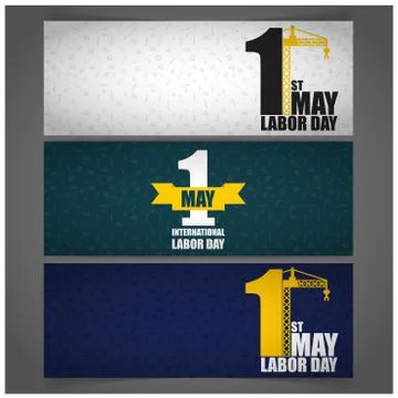Happy Labour day design with creative background vector Illustrazione stock