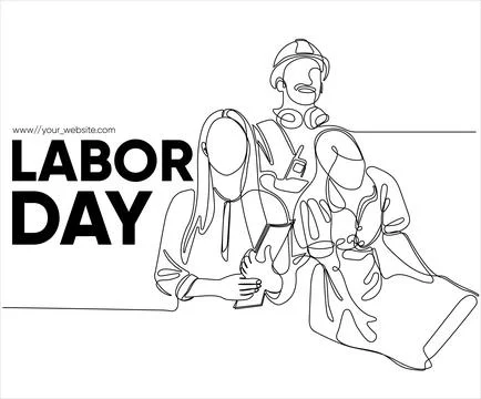 Happy Labour Day simple vector web banner Ilustración de archivo