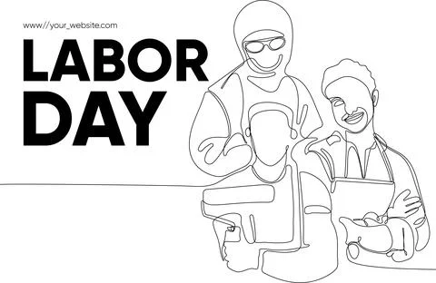 Happy Labour Day simple vector web banner. Set of tools. Lettering Labour Day Stock Illustration